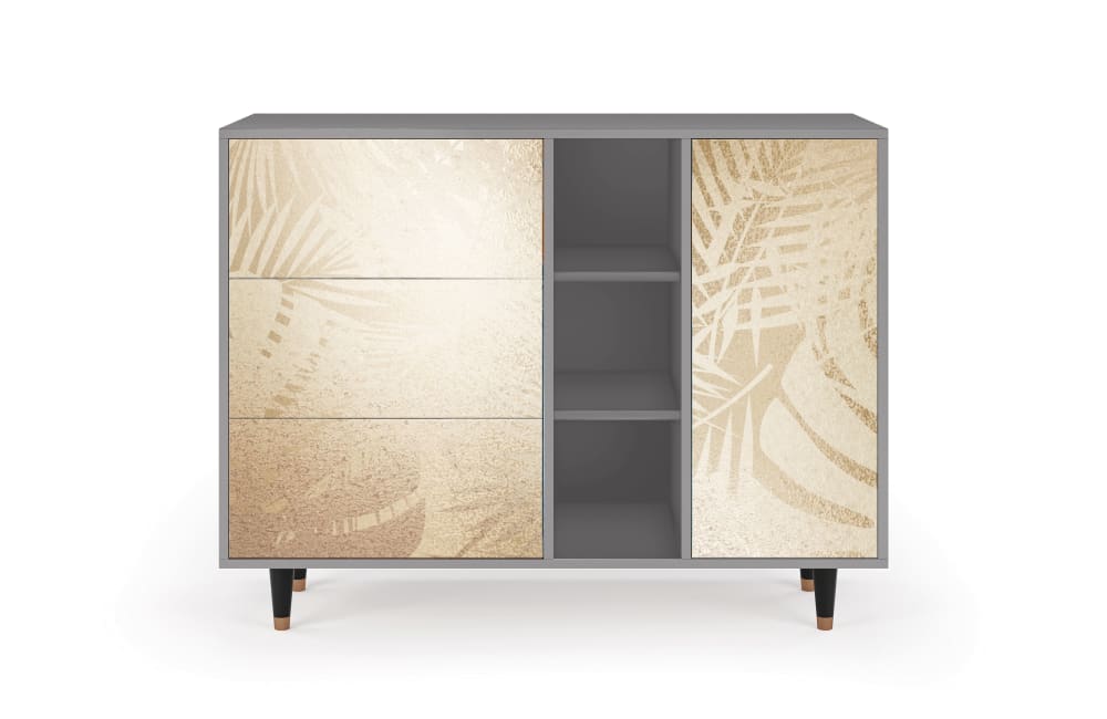 Buffet  sable 3 tiroirs et 1 porte L 125 cm