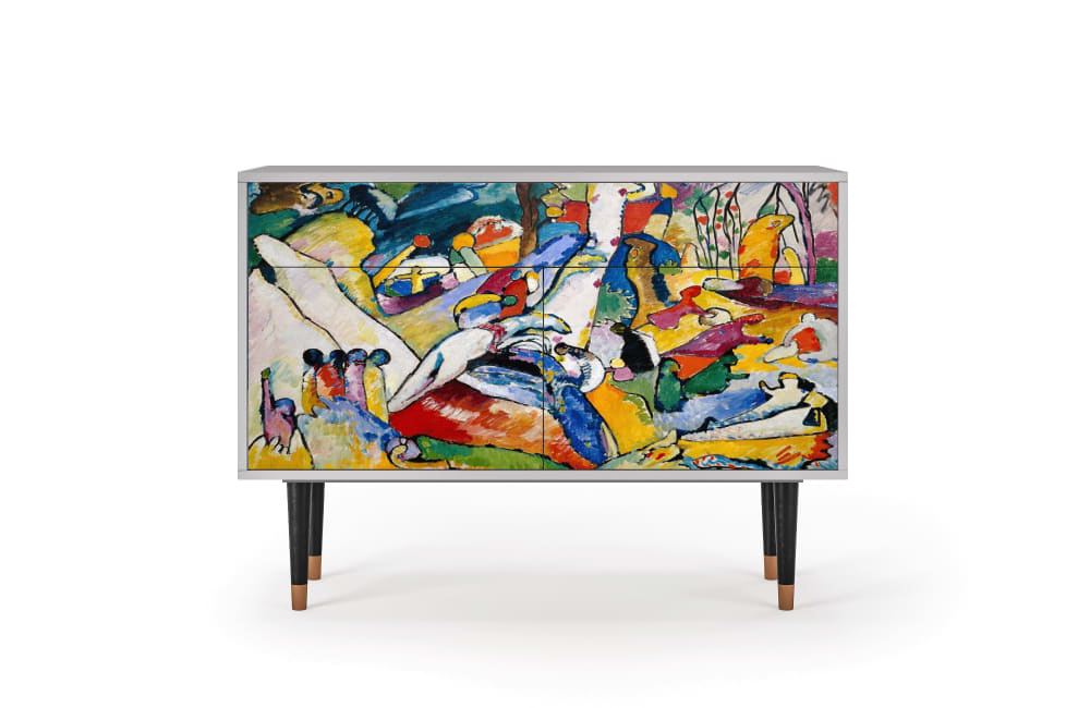 Buffet  multicolore 2 tiroirs et 2 portes L 115 cm