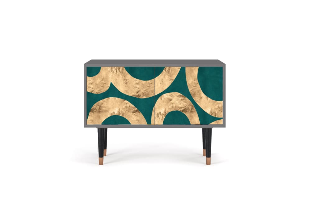 Buffet bas  bleu-vert 2 portes L 94 cm