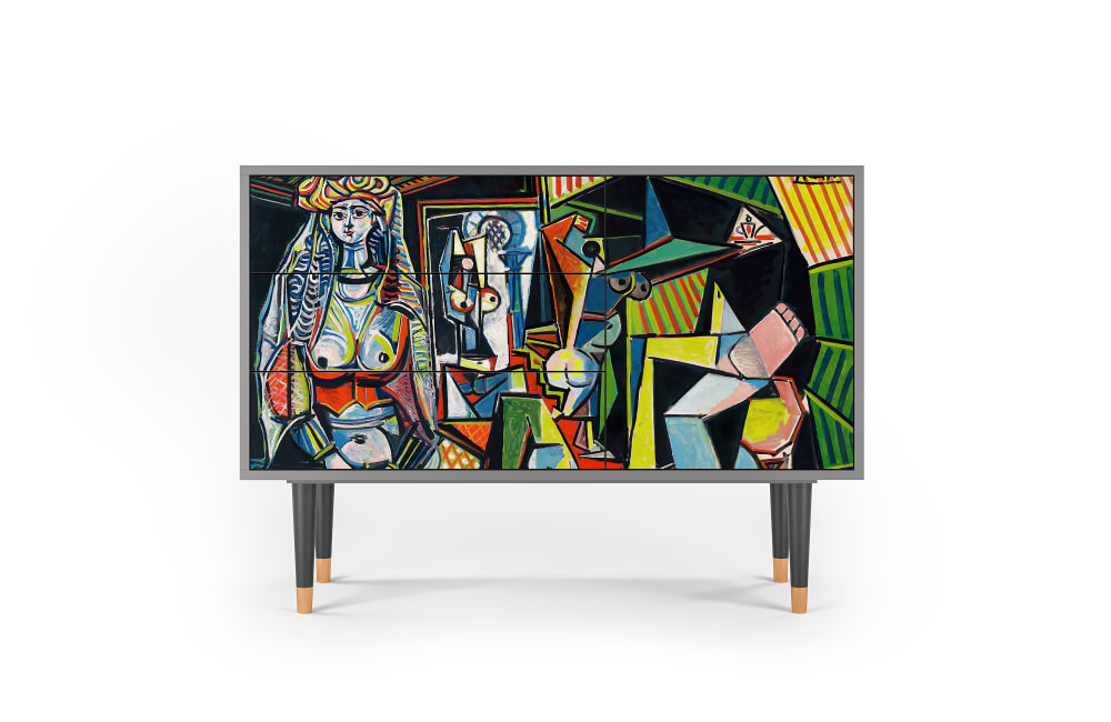 Buffet  multicolore 3 tiroirs et 1 porte L 115 cm