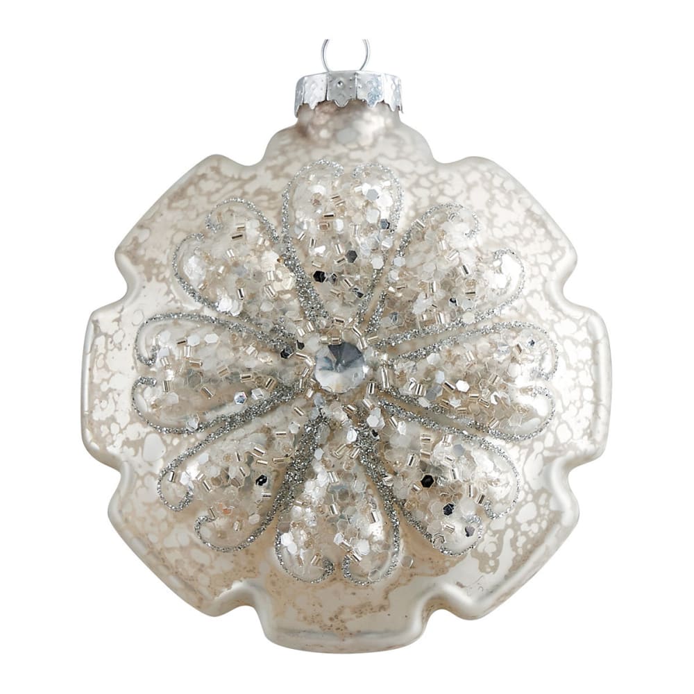 Déco Fleur de Noël en verre mercurisé - Grand modèle - Maisons du Monde