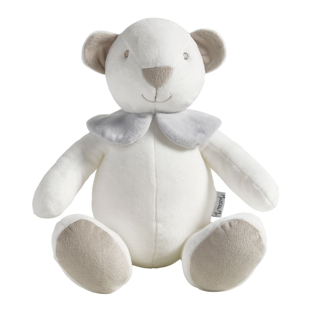 Mathilde M Peluche ourson - gris Blanc Pes - Polyester - 22x21x30cm