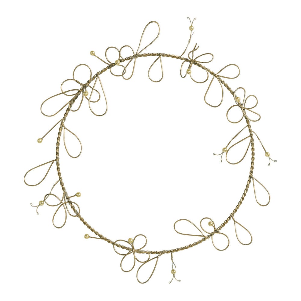 Mathilde M Couronne perle - ø 40 cm Doré Métal