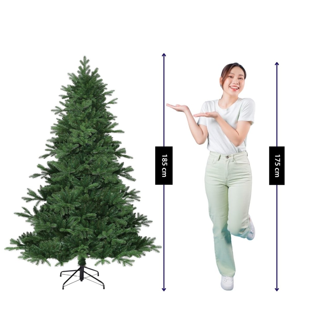 Künstlicher Weihnachtsbaum Brampton Grün Eisen H185xB127xL127cm -