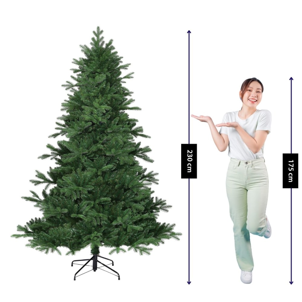 Sapin de noël artificiel vert fer h230xl147xl147cm - Maisons du Monde
