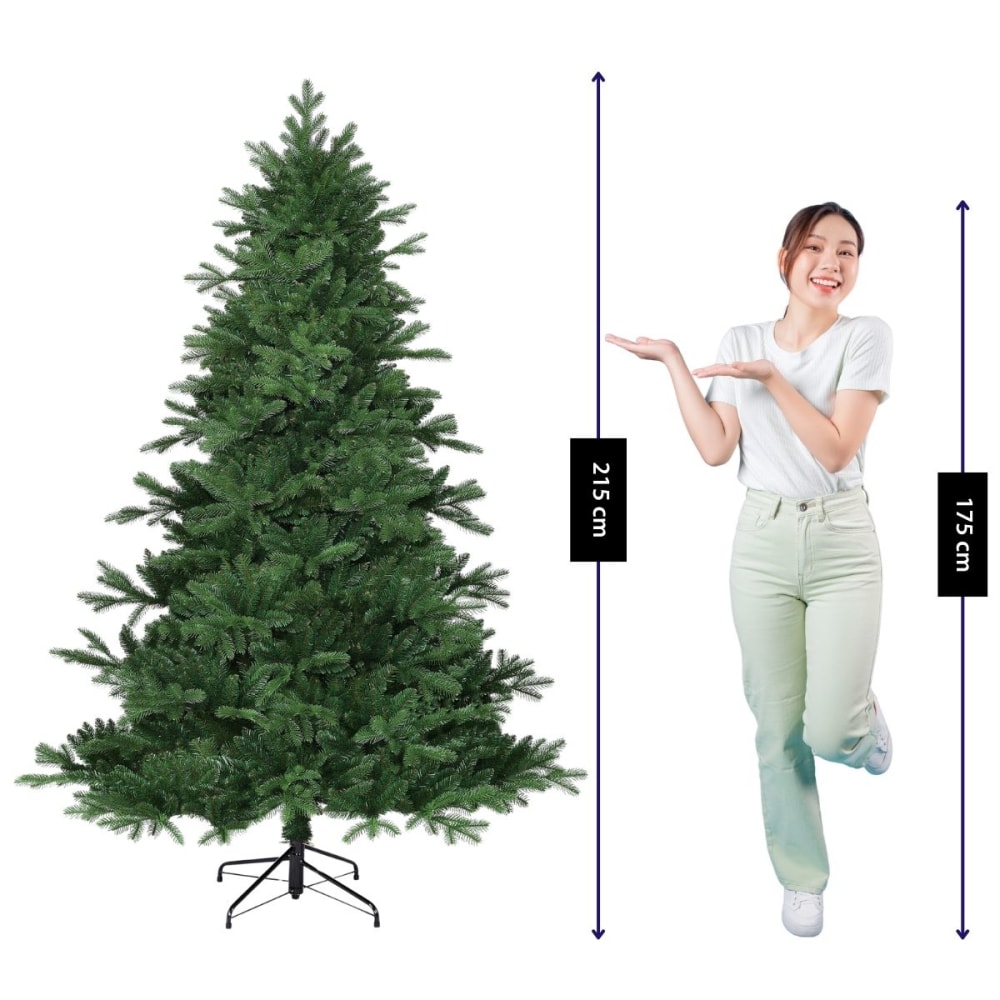 Künstlicher Weihnachtsbaum Brampton Grün Eisen H215xB142xL142cm -