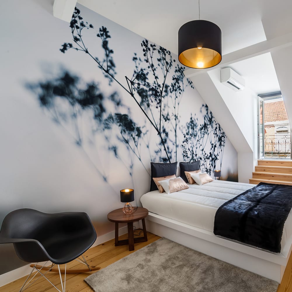 Papier peint panoramique douceur végétale bleu 450x250cm-made in franc