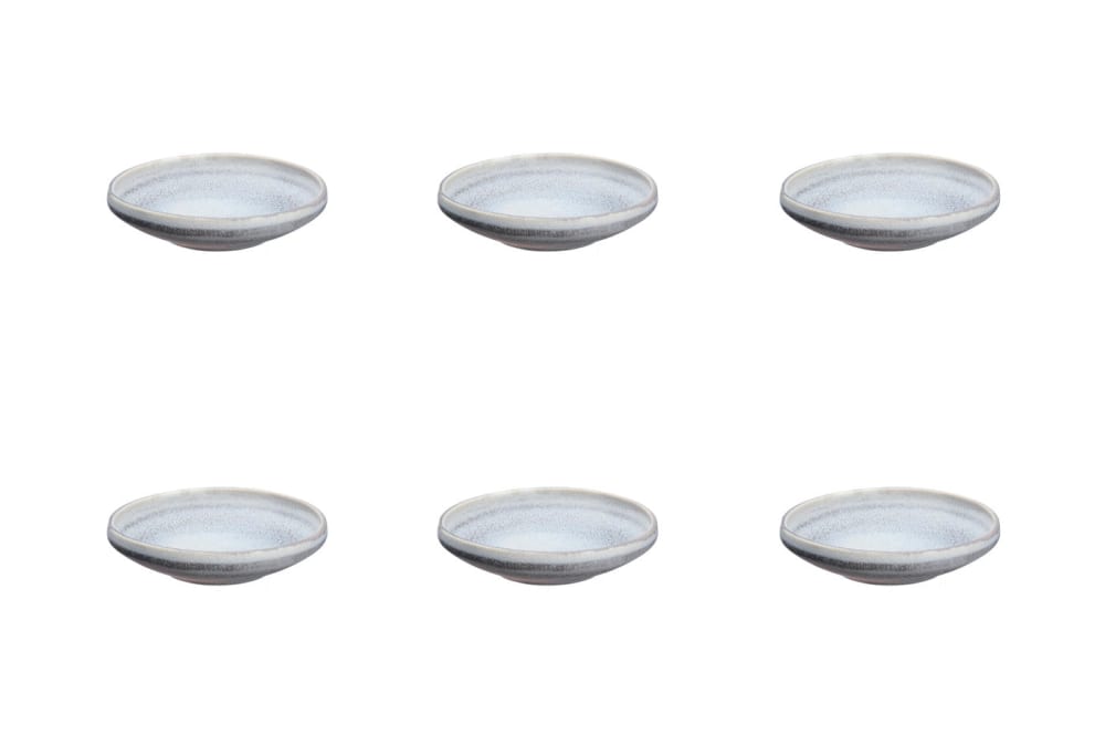 Lot de 6 petits bols en grès gris d11.5