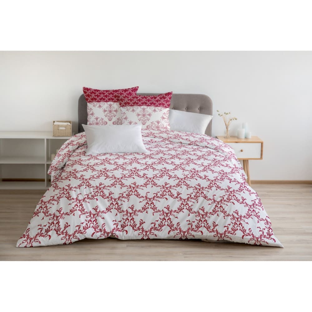 Parure de couette 100% coton Bordeaux  220x240 cm