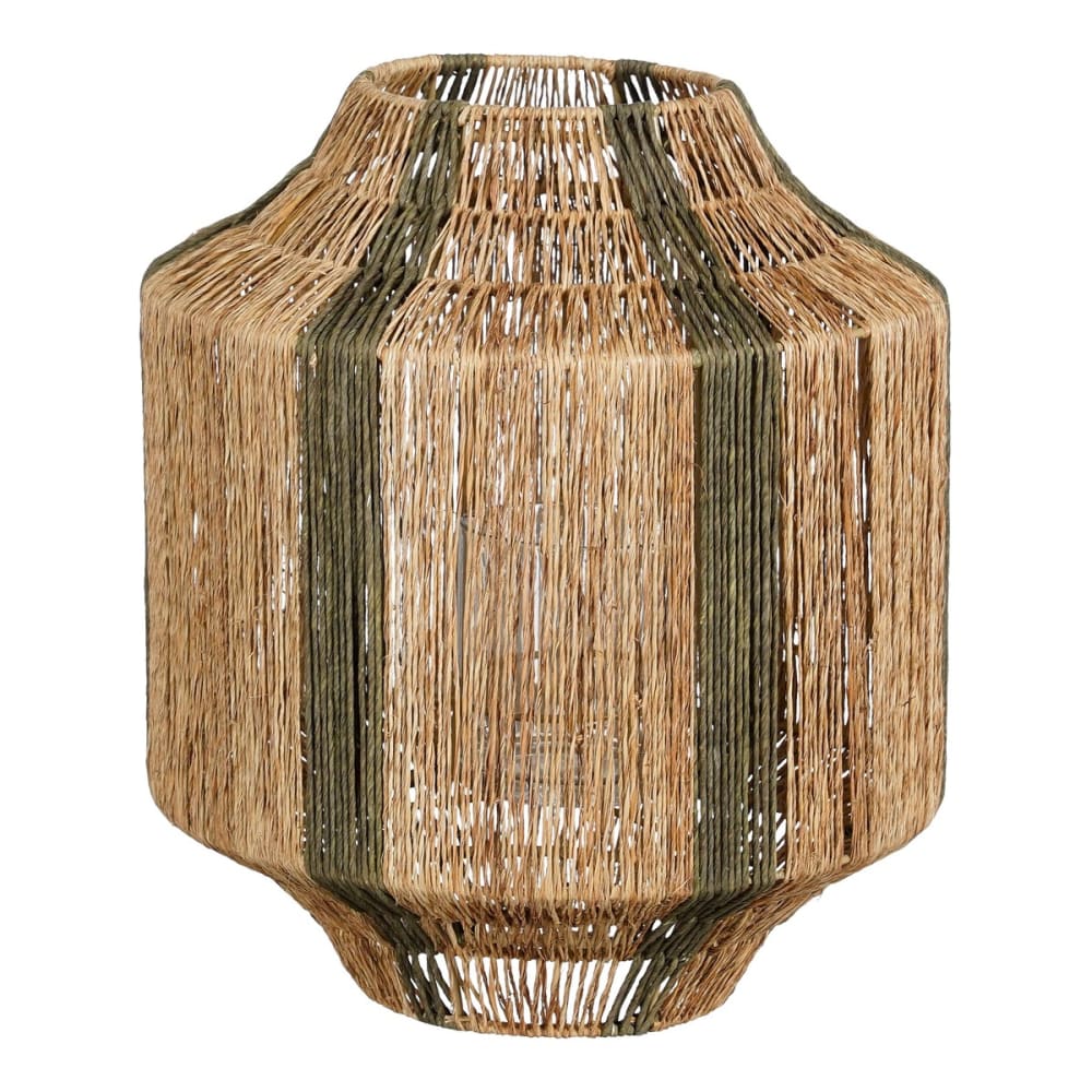 Lanterne brun foncé jute h36xl30xl30cm — vue 3