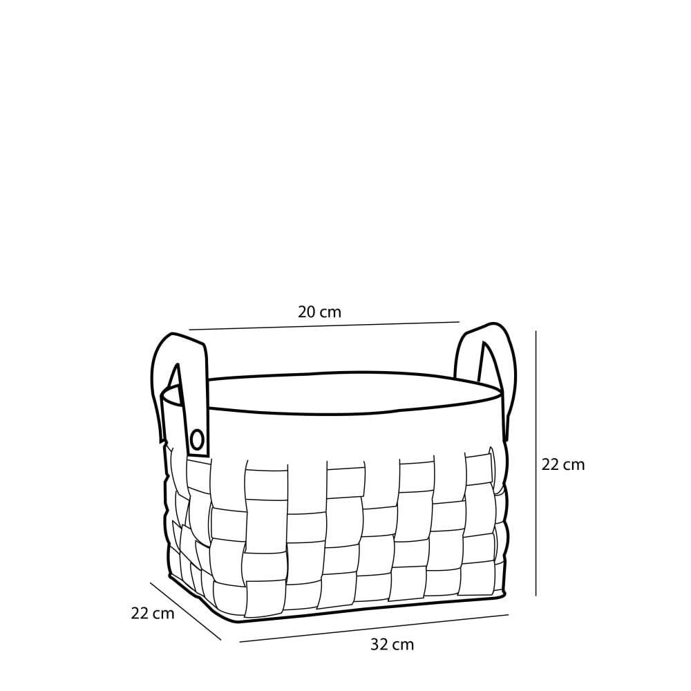 Ensemble de paniers de rangement noir liège h30xl30xl40cm