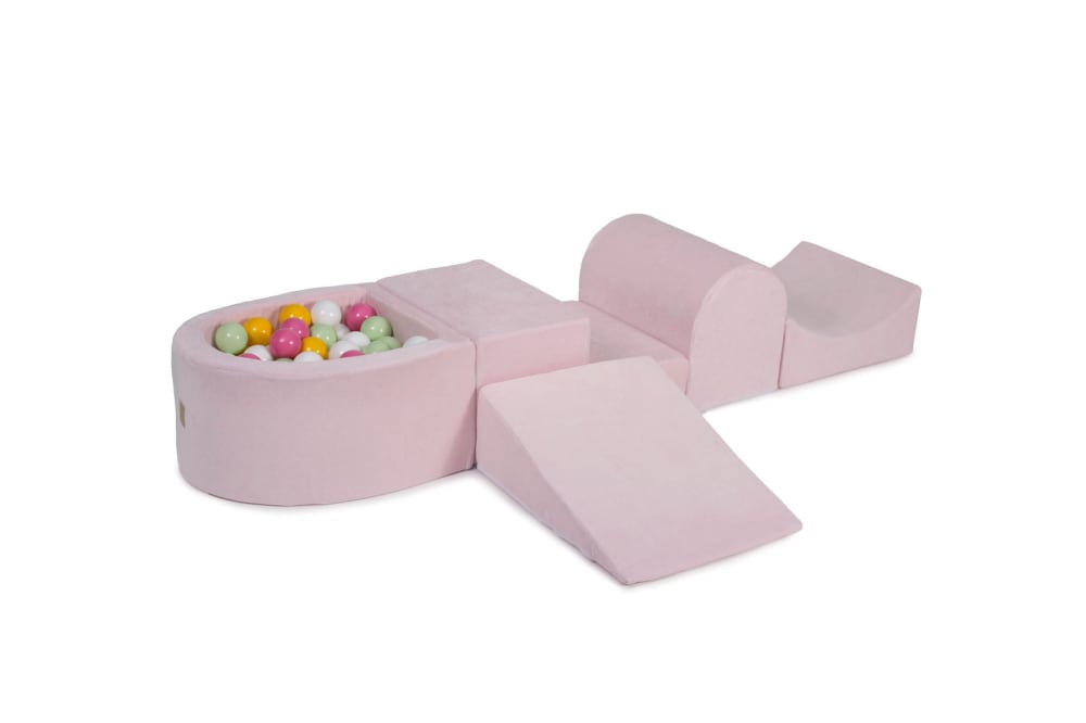 MeowBaby Schaumstoff Bausteine Kinder mit Bällebad - Softbausteine Baby MEHRFARBIG PVC - POLYVINLYCHLORID Kinder