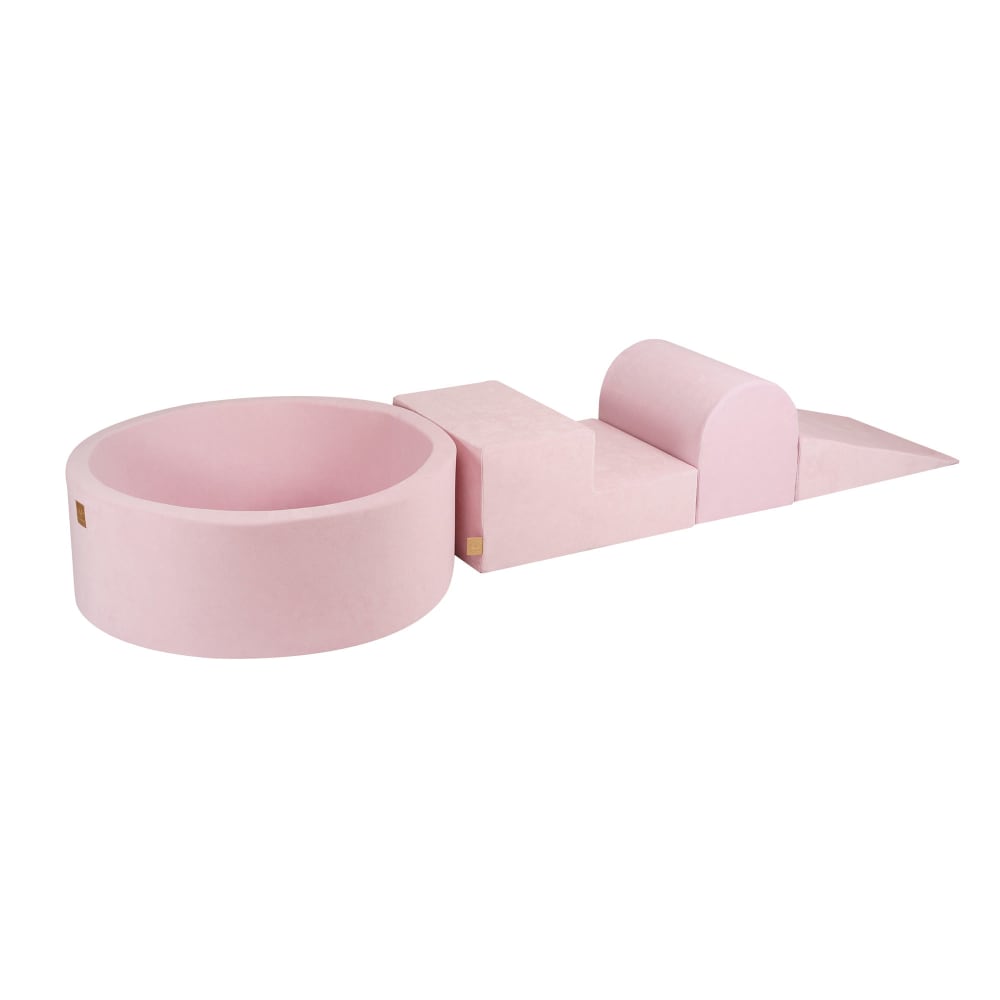 MeowBaby Schaumstoff Bausteine Kinder mit Bällebad - Softbausteine Baby ROSA PVC - POLYVINLYCHLORID Kinder
