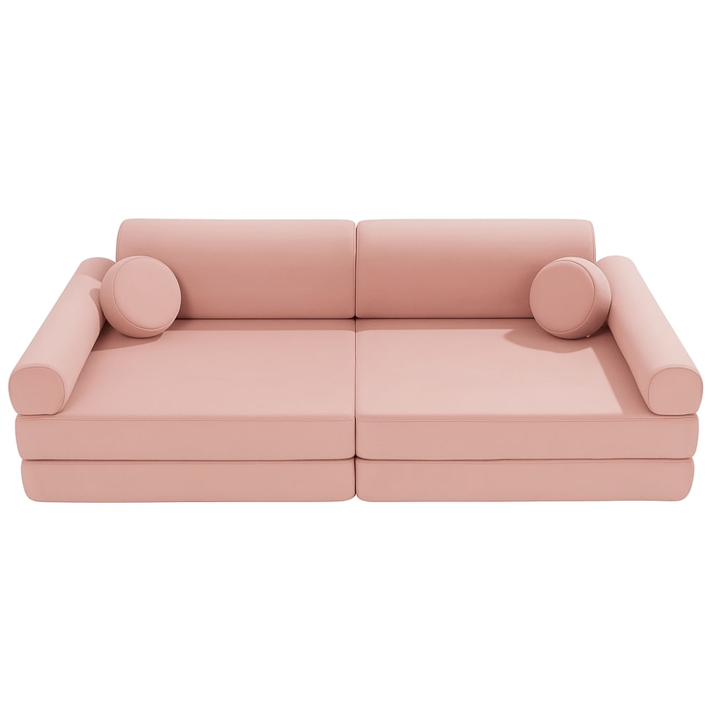 Canapé modulable enfant premium en velours 8 pcs