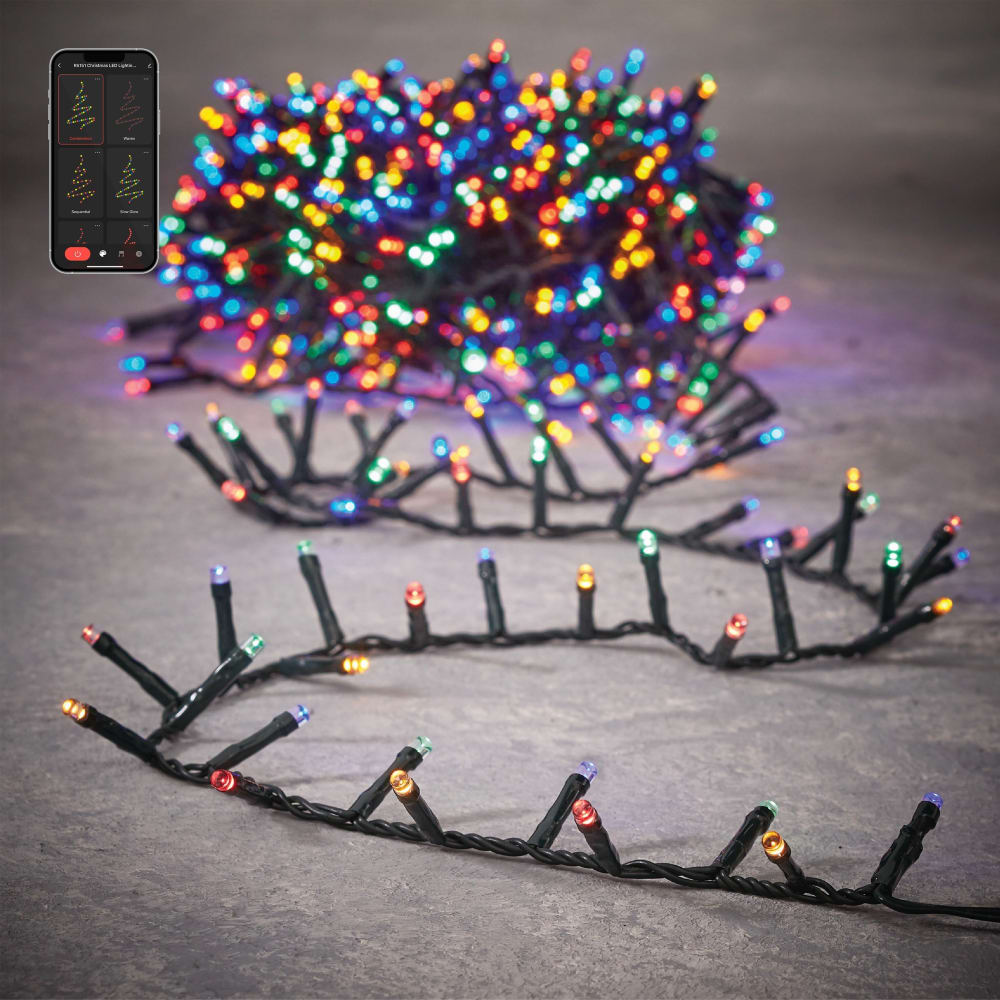 Luces de navidad con 1500 led multicolores l3000