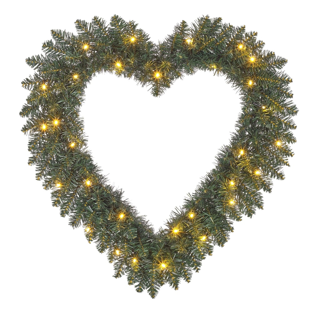 Corona navideña LED Verde H10xB60xL60cm