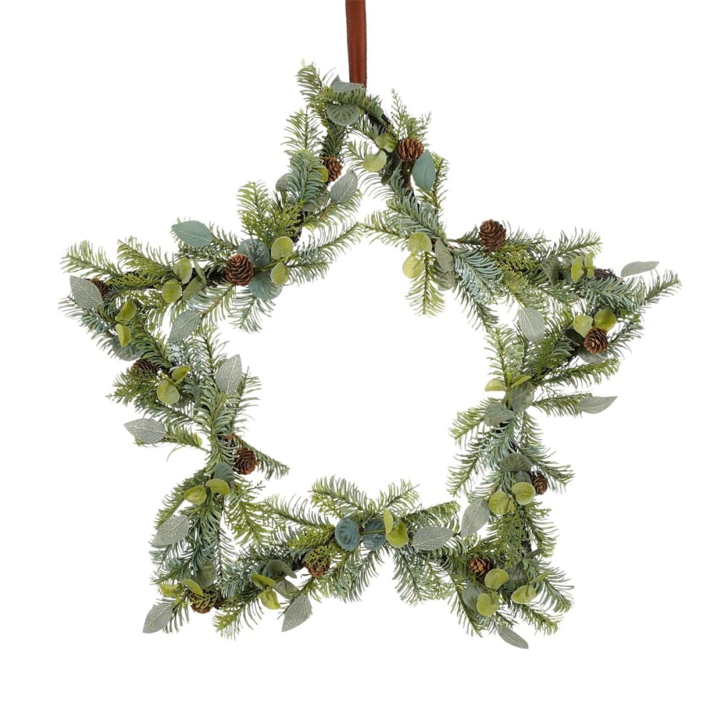 House of Seasons Couronne vert plastique h6xl60xl60cm style classique chic - Pvc - Poly Chlorure De Vinyle