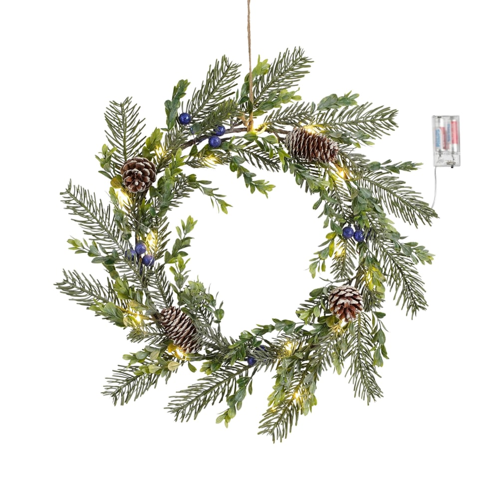 Couronne de noël artificielle LED D42