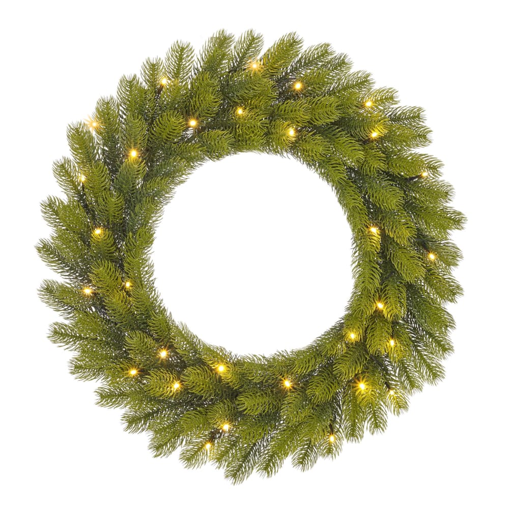Corona navideña LED Nigata Verde H12xB60xL60cm