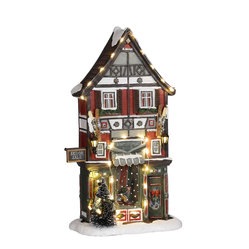 Miniatura de la aldea de navidad tienda de deportes de invierno alt.28