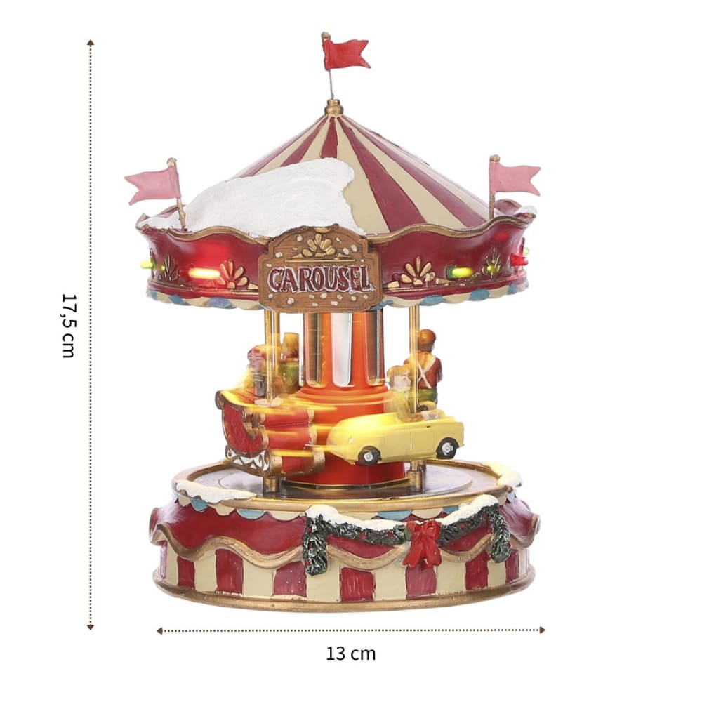 Village de noël rouge plastique h17.5xl13xl13cm - Maisons du Monde