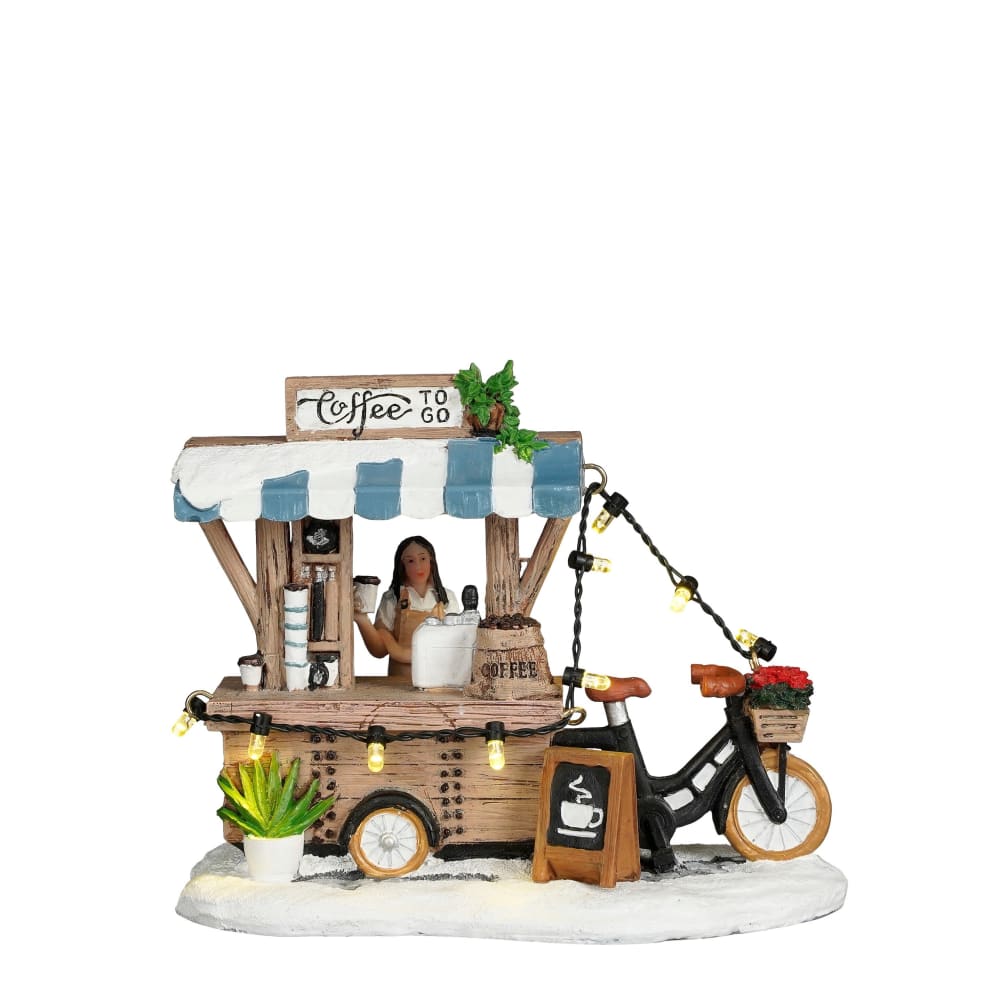 Village de noël multicolores plastique h11xl8xl13.5cm