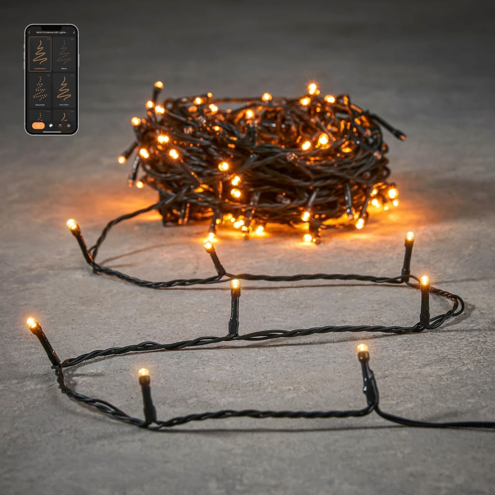 Luces de navidad con 50 led blanco cálido l500