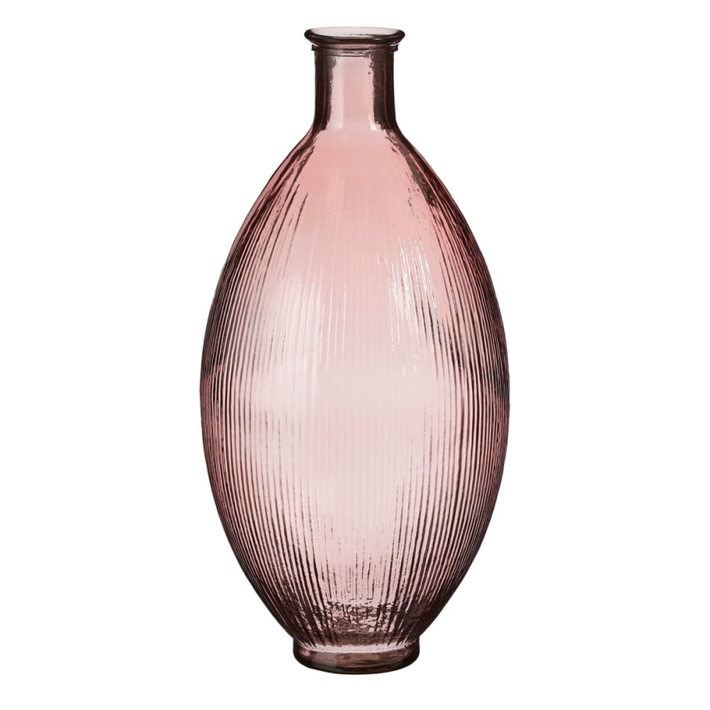 Mica Decorations Dekorative Flasche Firenza Hellrosa Glas H59xB29xL29cm style modern - Glas