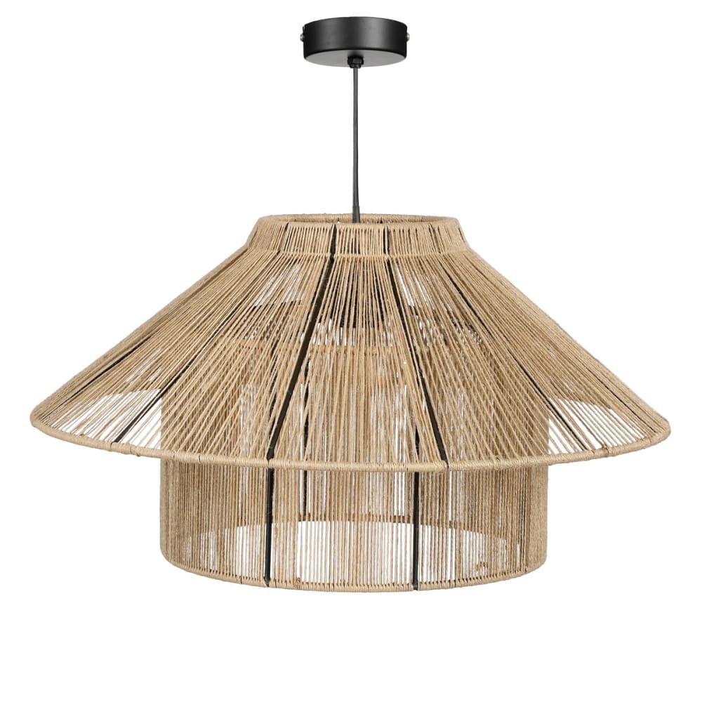 Mica Decorations Pendelleuchte Elsa Hellbraun Eisen H28xB50xL50cm style seaside - Stahl