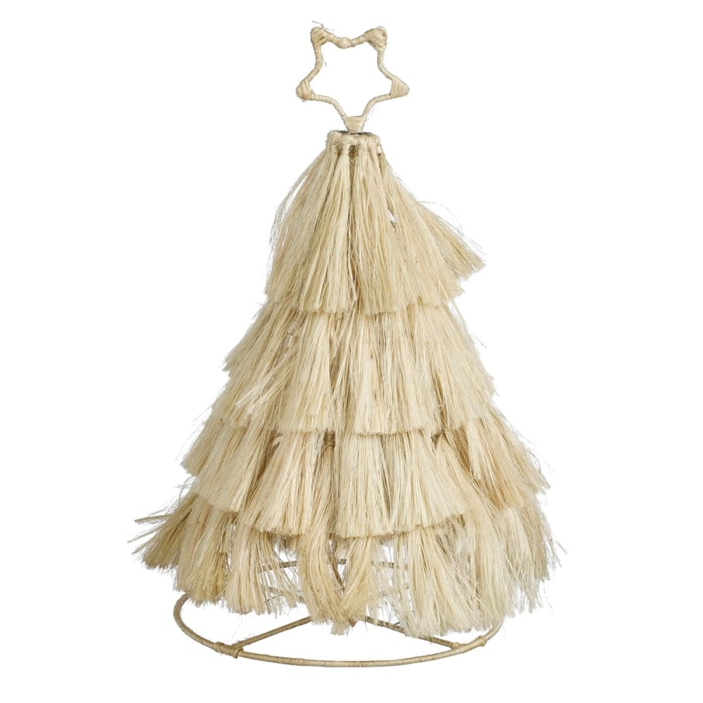Sapin de noël décoratif beige jute h44xl25xl25cm Sapin de noël décoratif beige jute h44xl25xl25cm