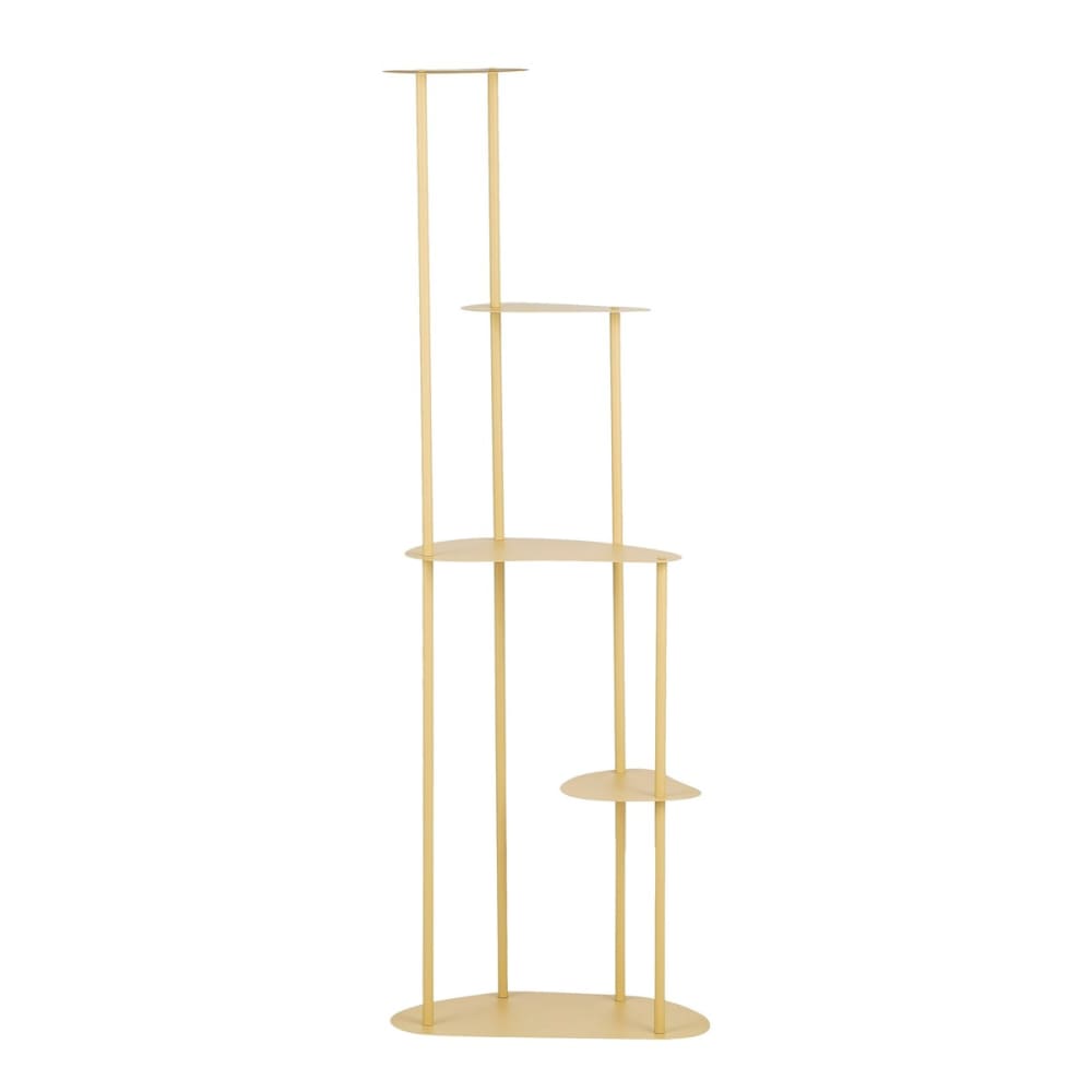 Stand de plantes jaune clair fer h140xl27xl47.5cm Stand de plantes jaune clair fer h140xl27xl47.5cm