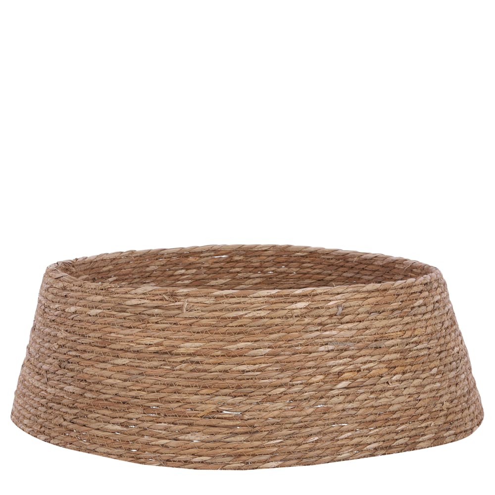 Cesta del árbol de navidad plegable en hierba marina natural d75