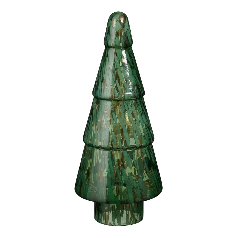 Decoración árbol de navidad de vidrio verde alt. 41,5