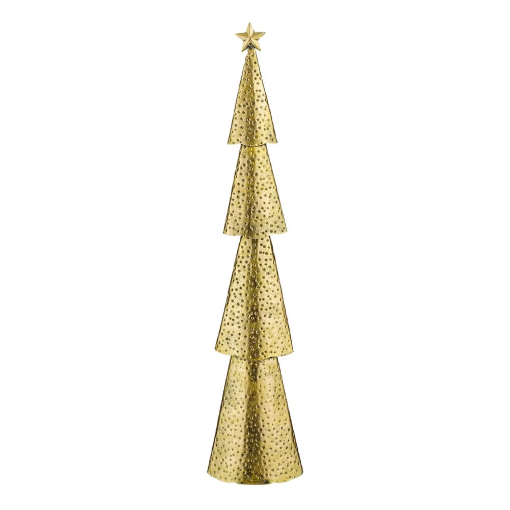 Sapin de noël décoratif doré fer h68xl8xl14.5cm Sapin de noël décoratif doré fer h68xl8xl14.5cm