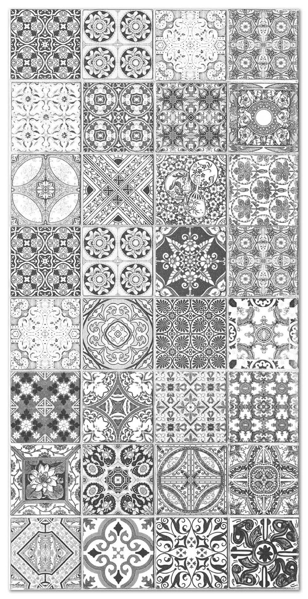 Tapis vinyle carreaux