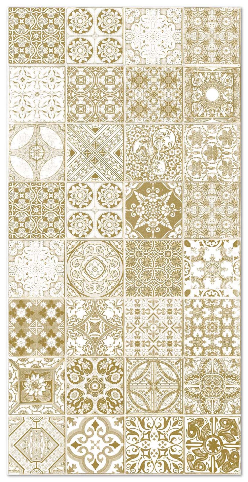 Tapis vinyle carreaux ciments jaen brun 140x200cm