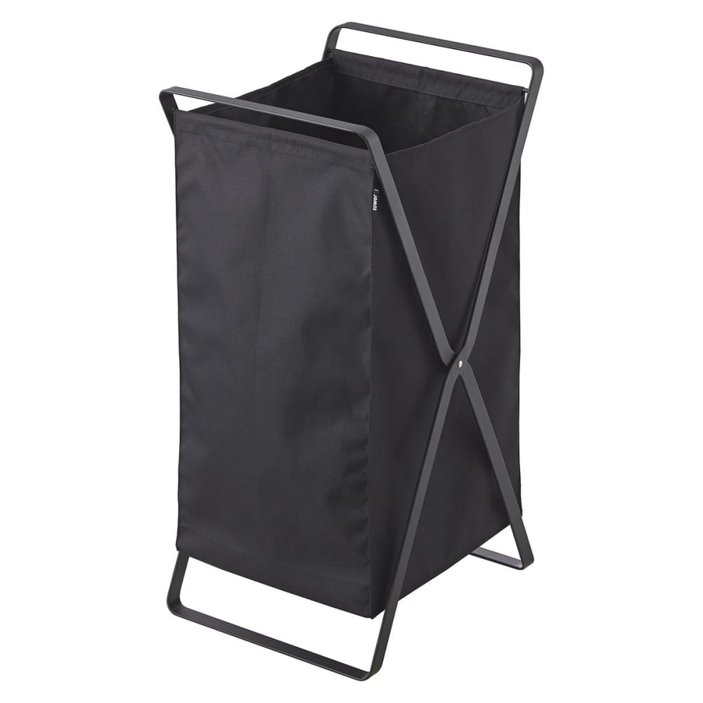 Calicosy Schwarzer faltbarer Wäschekorb - L30 cm Schwarz Stoff
