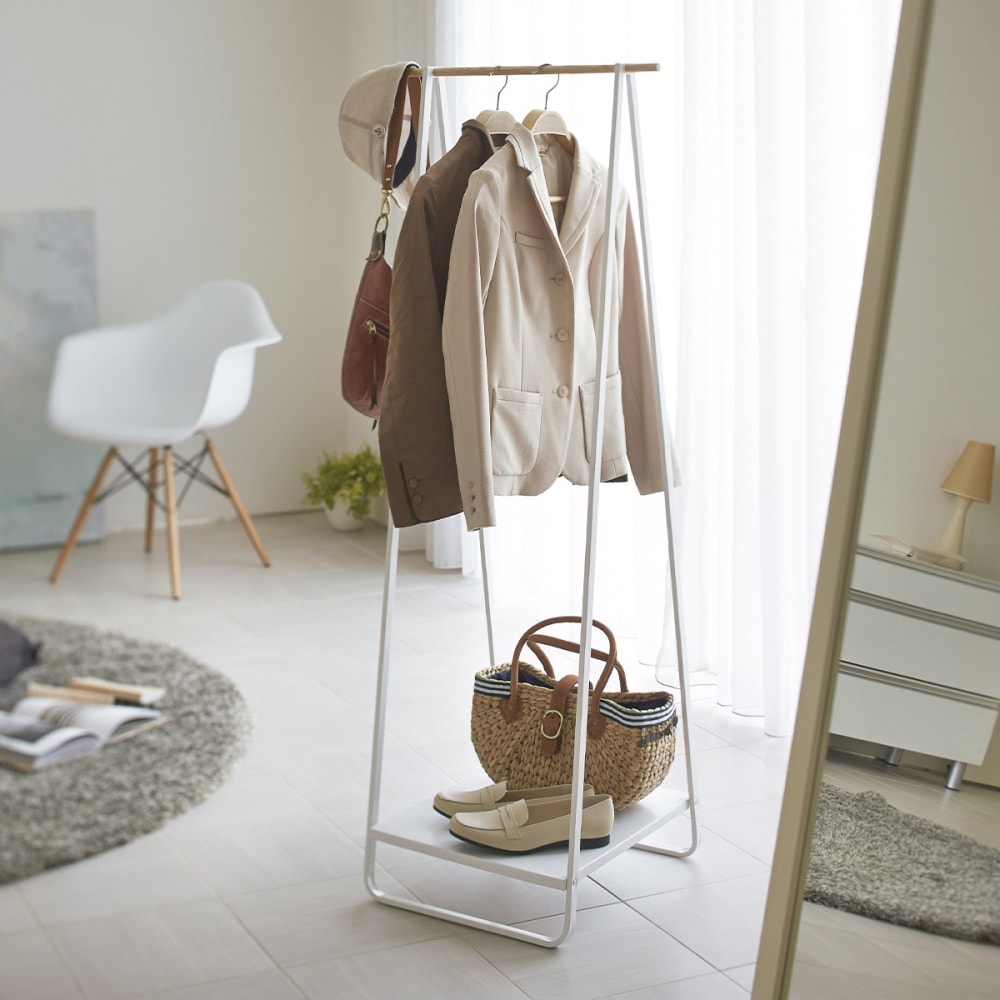 Portant en métal - H140 x L52 cm - Blanc