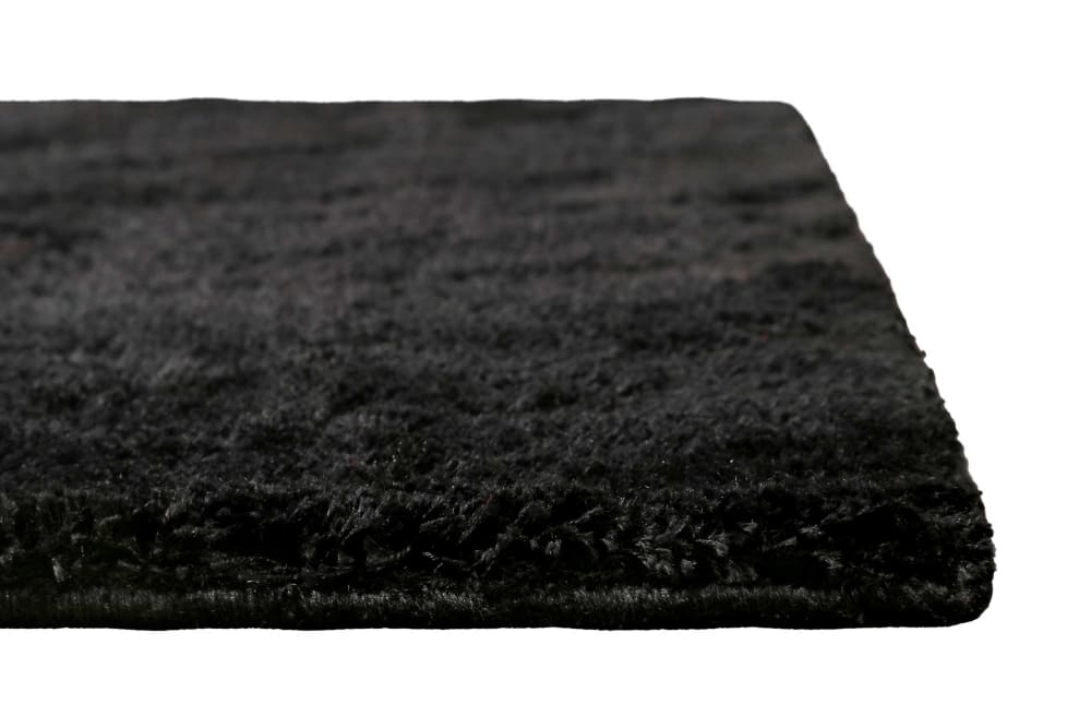Tapis à poils longs, doux et moelleux, noir 110x170 — vue 4
