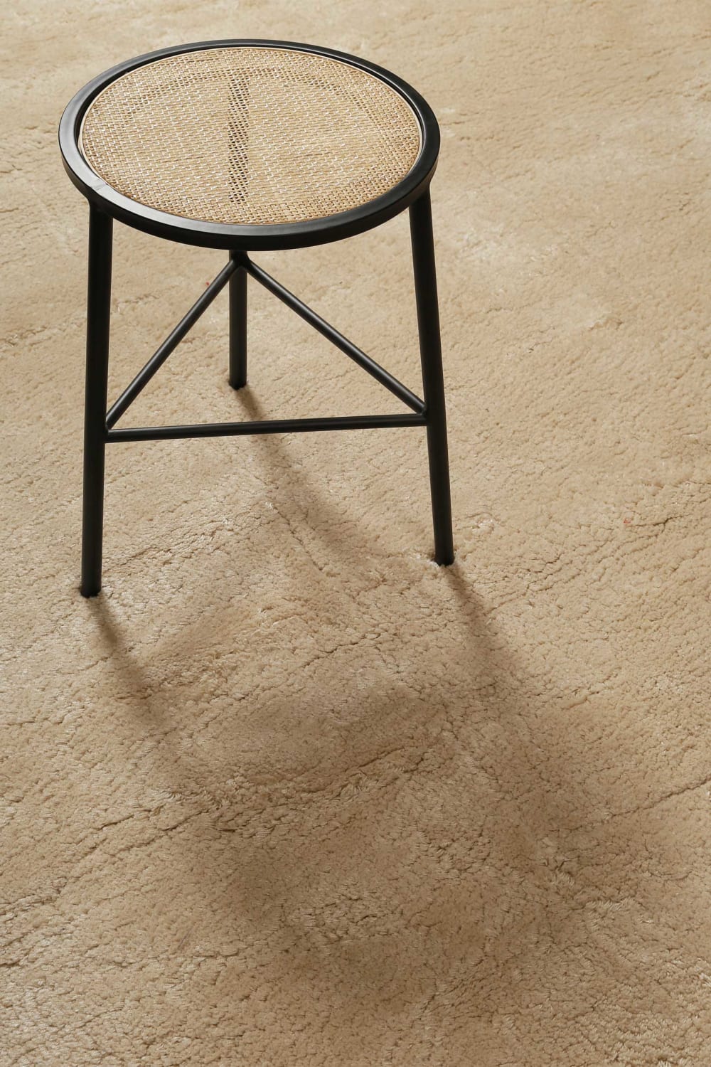 Tapis à poils longs, doux et moelleux, crème beige 110x170 — vue 3