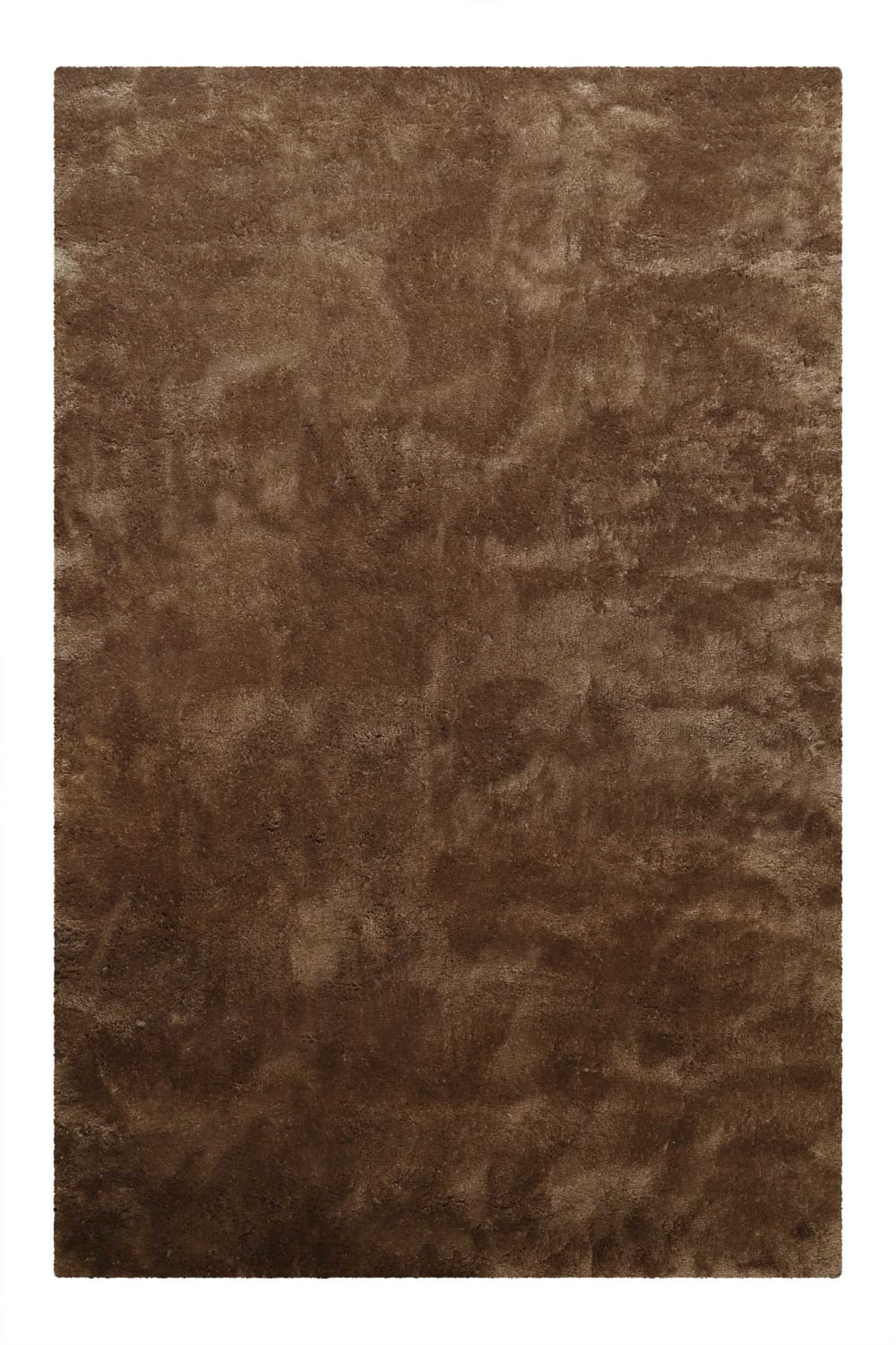 Tapis à poils longs, doux et moelleux, taupe marron 70x140