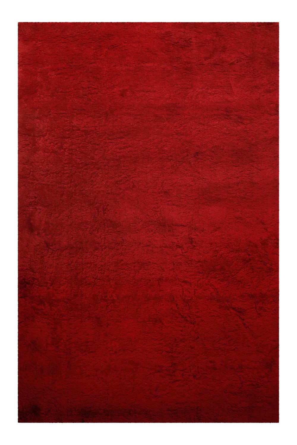 Tapis à poils longs, doux et moelleux, rouge 70x140