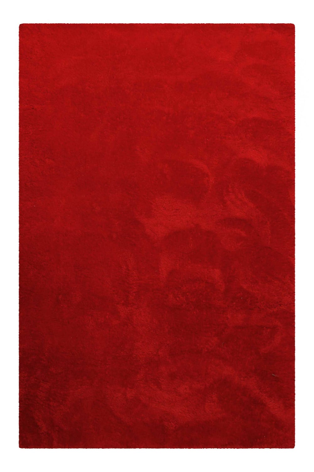 Tapis à poils longs, confort moelleux, rouge 110x170