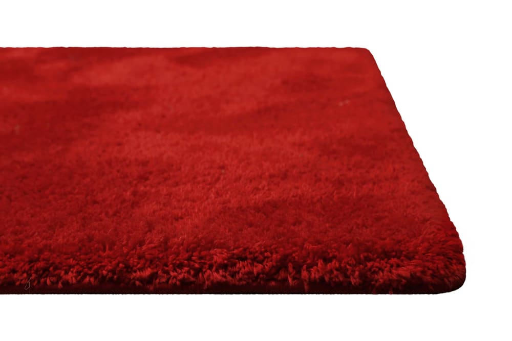 Tapis à poils longs, confort moelleux, rouge 110x170 — vue 4