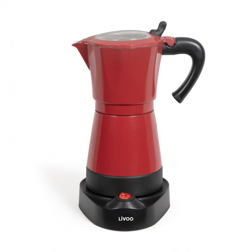Cafetière italienne électrique rouge chili