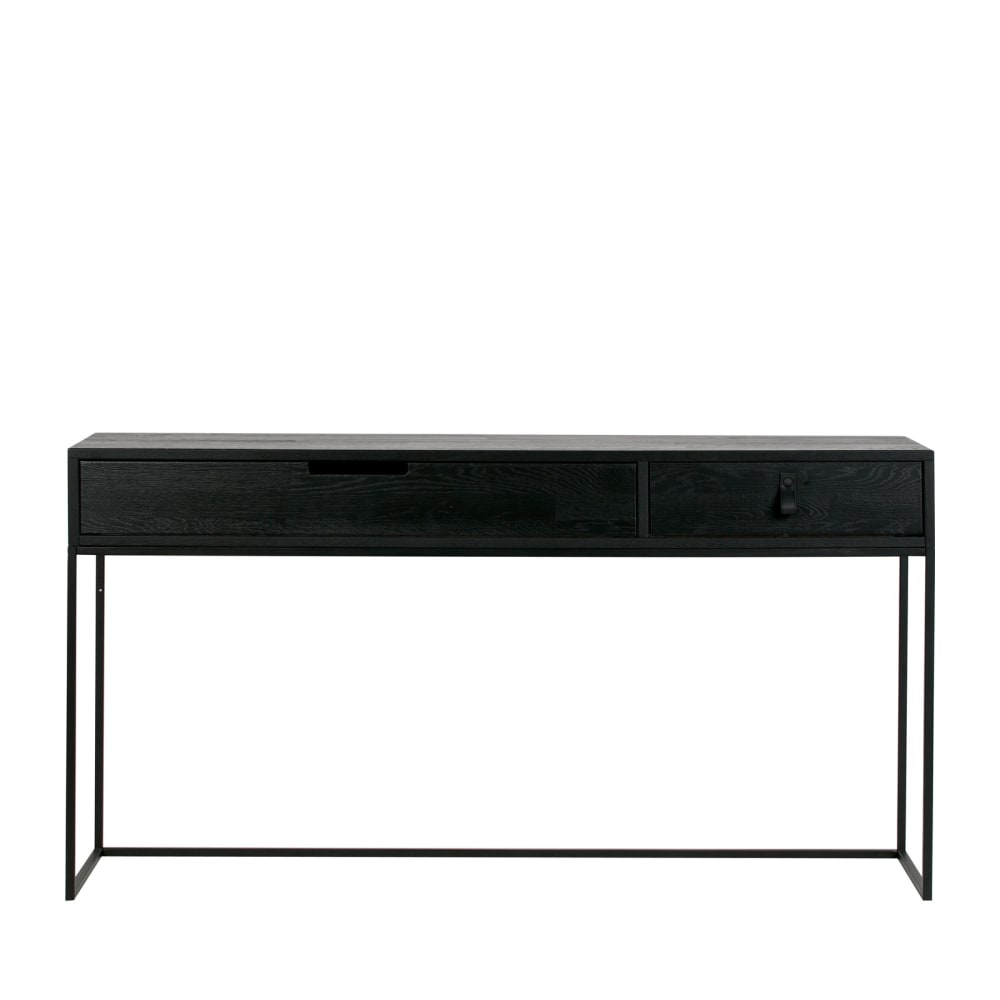 WOOOD Beistelltisch aus Eiche, schwarz style modern - Holz