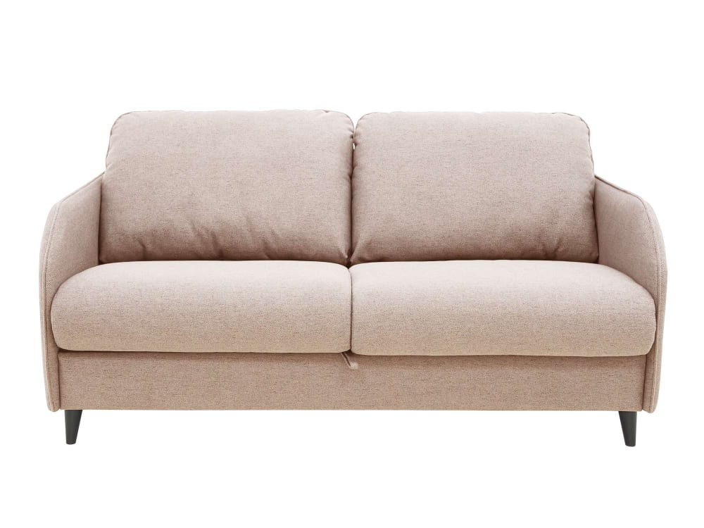 Canapé convertible express 3 places en tissu matelas 11 cm beige - Maisons du Monde