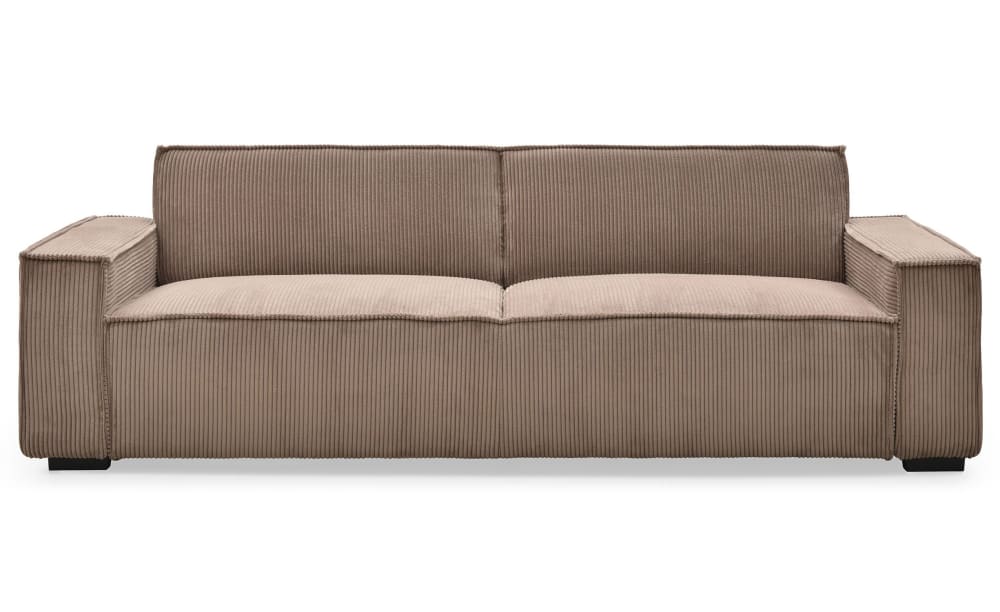 Canapé clic-clac 3 places - velours taupe