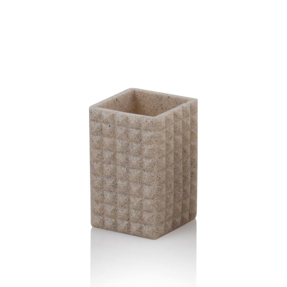 Set d'accessoires de salle de bain 4 pièces en résine sable — vue 4