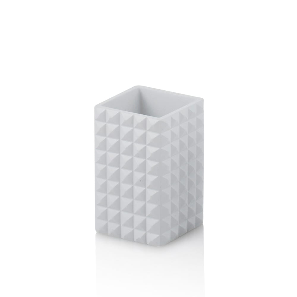 Set d'accessoires de salle de bain 4 pièces en résine blanche — vue 4